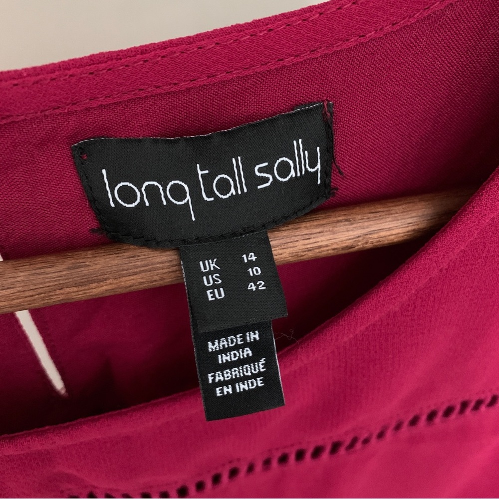 Tall “Raspberry” Coloured Sleeveless Maxi Dress - EUC - Picture 5 of 9